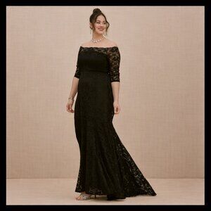 Torrid Black Lace Maxi Dress Size 18 Formal Evening Gown Wedding Guest